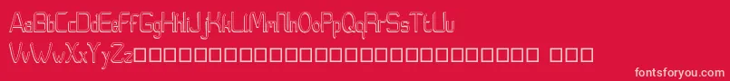 Moedyningsih Shadow Font – Pink Fonts on Red Background