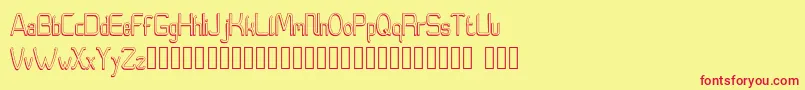 Moedyningsih Shadow Font – Red Fonts on Yellow Background