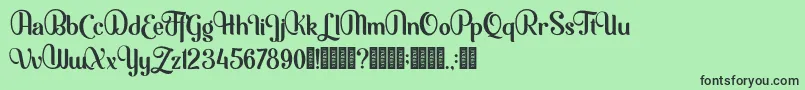 Mofita Font – Black Fonts on Green Background