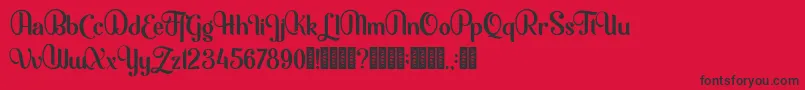 Mofita Font – Black Fonts on Red Background