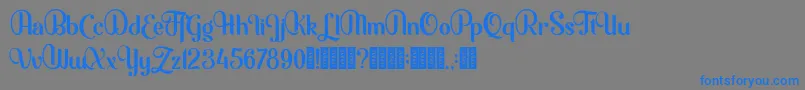 Mofita Font – Blue Fonts on Gray Background
