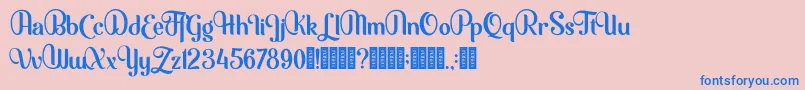 Mofita Font – Blue Fonts on Pink Background