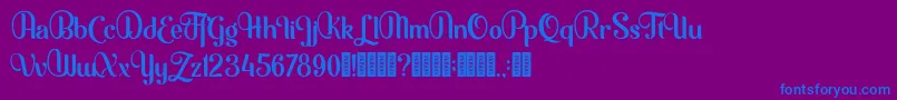 Mofita Font – Blue Fonts on Purple Background