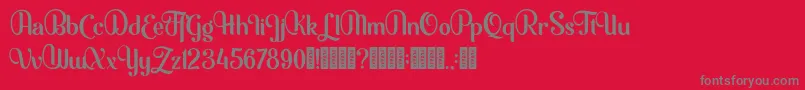 Mofita Font – Gray Fonts on Red Background