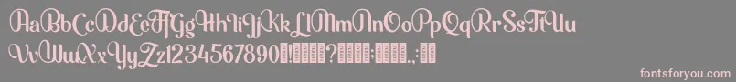Mofita Font – Pink Fonts on Gray Background