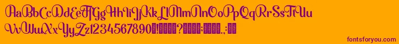 Mofita Font – Purple Fonts on Orange Background