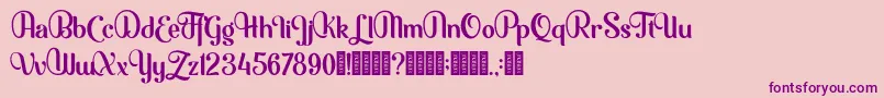 Mofita Font – Purple Fonts on Pink Background