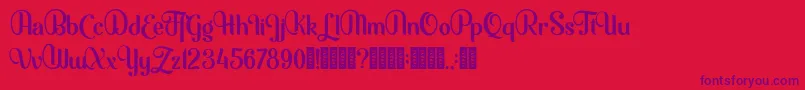 Mofita Font – Purple Fonts on Red Background