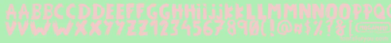 MOGAMBO Font – Pink Fonts on Green Background