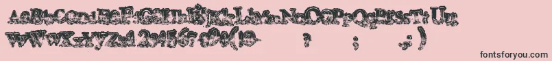 Mohawk Font – Black Fonts on Pink Background