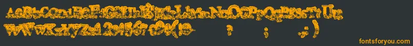 Mohawk Font – Orange Fonts on Black Background