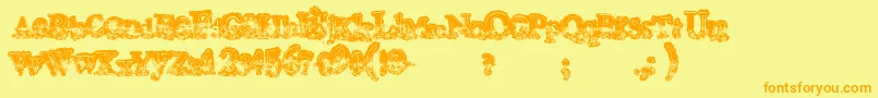 fuente Mohawk – Fuentes Naranjas Sobre Fondo Amarillo