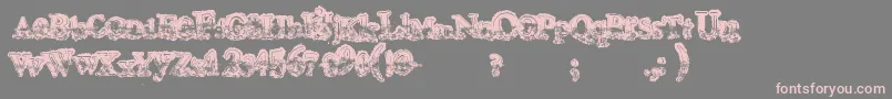Mohawk Font – Pink Fonts on Gray Background