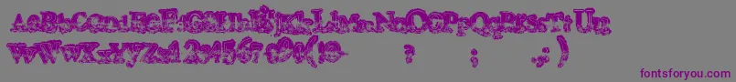 Mohawk Font – Purple Fonts on Gray Background