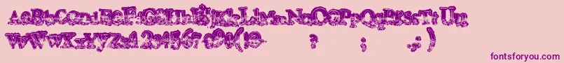 Mohawk Font – Purple Fonts on Pink Background