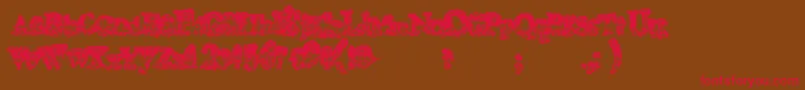 Mohawk Font – Red Fonts on Brown Background