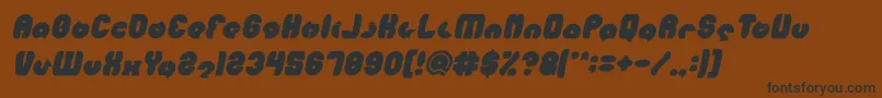 MOHR Bold Italic-Schriftart – Schwarze Schriften auf braunem Hintergrund
