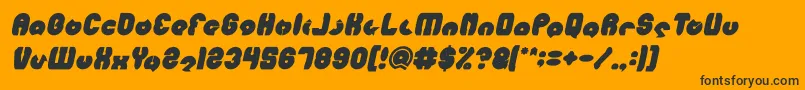 フォントMOHR Bold Italic – 黒い文字のオレンジの背景