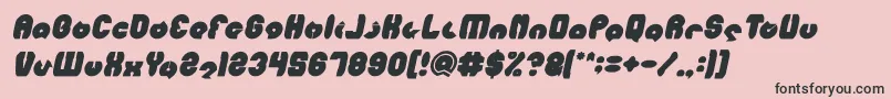 MOHR Bold Italic Font – Black Fonts on Pink Background