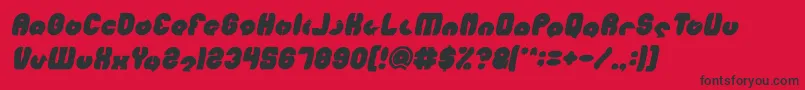 MOHR Bold Italic Font – Black Fonts on Red Background