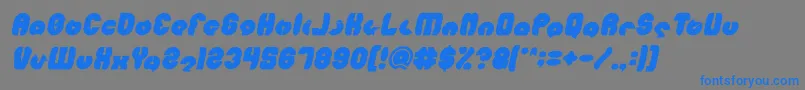 Шрифт MOHR Bold Italic – синие шрифты на сером фоне