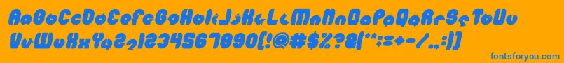 MOHR Bold Italic Font – Blue Fonts on Orange Background