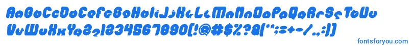 フォントMOHR Bold Italic – 白い背景に青い文字