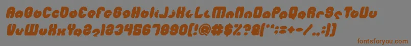 MOHR Bold Italic Font – Brown Fonts on Gray Background