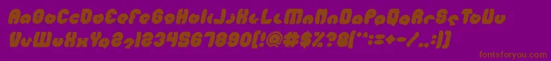 fuente MOHR Bold Italic – Fuentes Marrones Sobre Fondo Morado