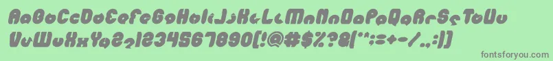 フォントMOHR Bold Italic – 緑の背景に灰色の文字