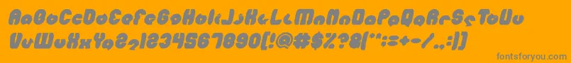 MOHR Bold Italic-Schriftart – Graue Schriften auf orangefarbenem Hintergrund