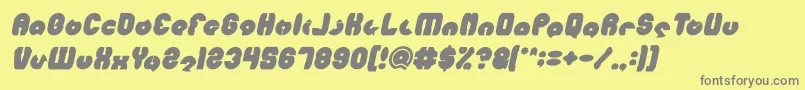 Шрифт MOHR Bold Italic – серые шрифты на жёлтом фоне