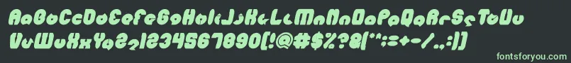 フォントMOHR Bold Italic – 黒い背景に緑の文字
