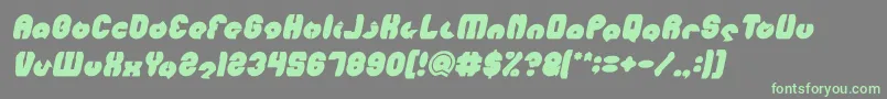Шрифт MOHR Bold Italic – зелёные шрифты на сером фоне