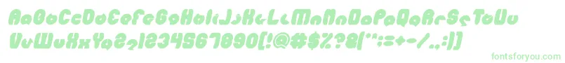 Czcionka MOHR Bold Italic – zielone czcionki na białym tle