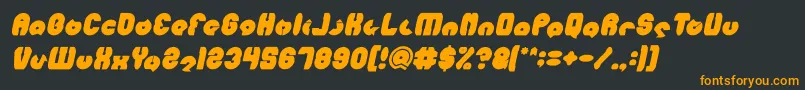 Шрифт MOHR Bold Italic – оранжевые шрифты на чёрном фоне