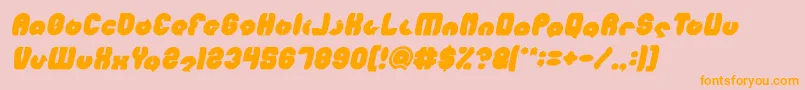 Шрифт MOHR Bold Italic – оранжевые шрифты на розовом фоне