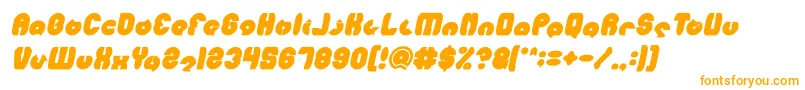 Fonte MOHR Bold Italic – fontes laranjas em um fundo branco