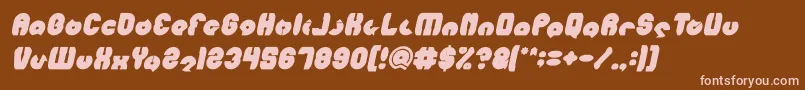 MOHR Bold Italic Font – Pink Fonts on Brown Background