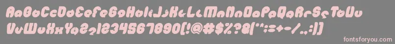 フォントMOHR Bold Italic – 灰色の背景にピンクのフォント