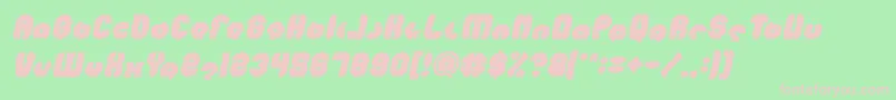 Czcionka MOHR Bold Italic – różowe czcionki na zielonym tle