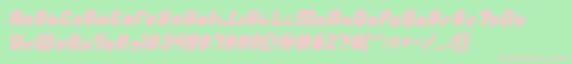 MOHR Bold Italic Font – Pink Fonts on Green Background