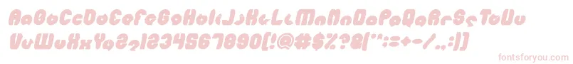 MOHR Bold Italic-fontti – vaaleanpunaiset fontit valkoisella taustalla