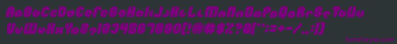 Шрифт MOHR Bold Italic – фиолетовые шрифты на чёрном фоне