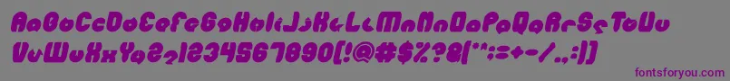 MOHR Bold Italic-fontti – violetit fontit harmaalla taustalla