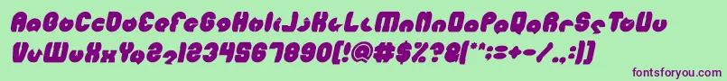 MOHR Bold Italic Font – Purple Fonts on Green Background