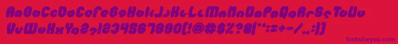 MOHR Bold Italic-Schriftart – Violette Schriften auf rotem Hintergrund