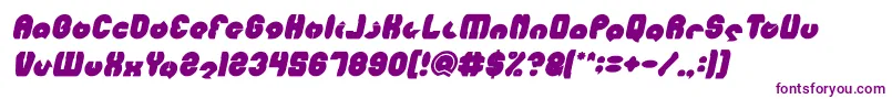 Czcionka MOHR Bold Italic – fioletowe czcionki