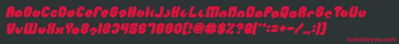 MOHR Bold Italic Font – Red Fonts on Black Background