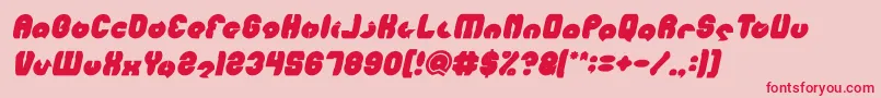 Шрифт MOHR Bold Italic – красные шрифты на розовом фоне